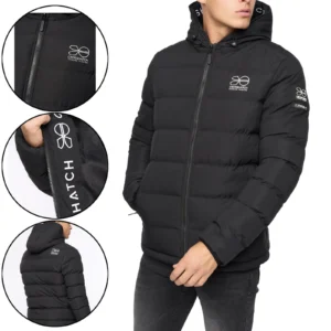 Mens Crosshatch Pitsburg Fleece Lined Padded Zip