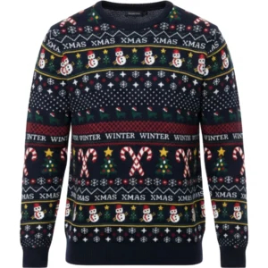 Mens Christmas Hooded Jumper