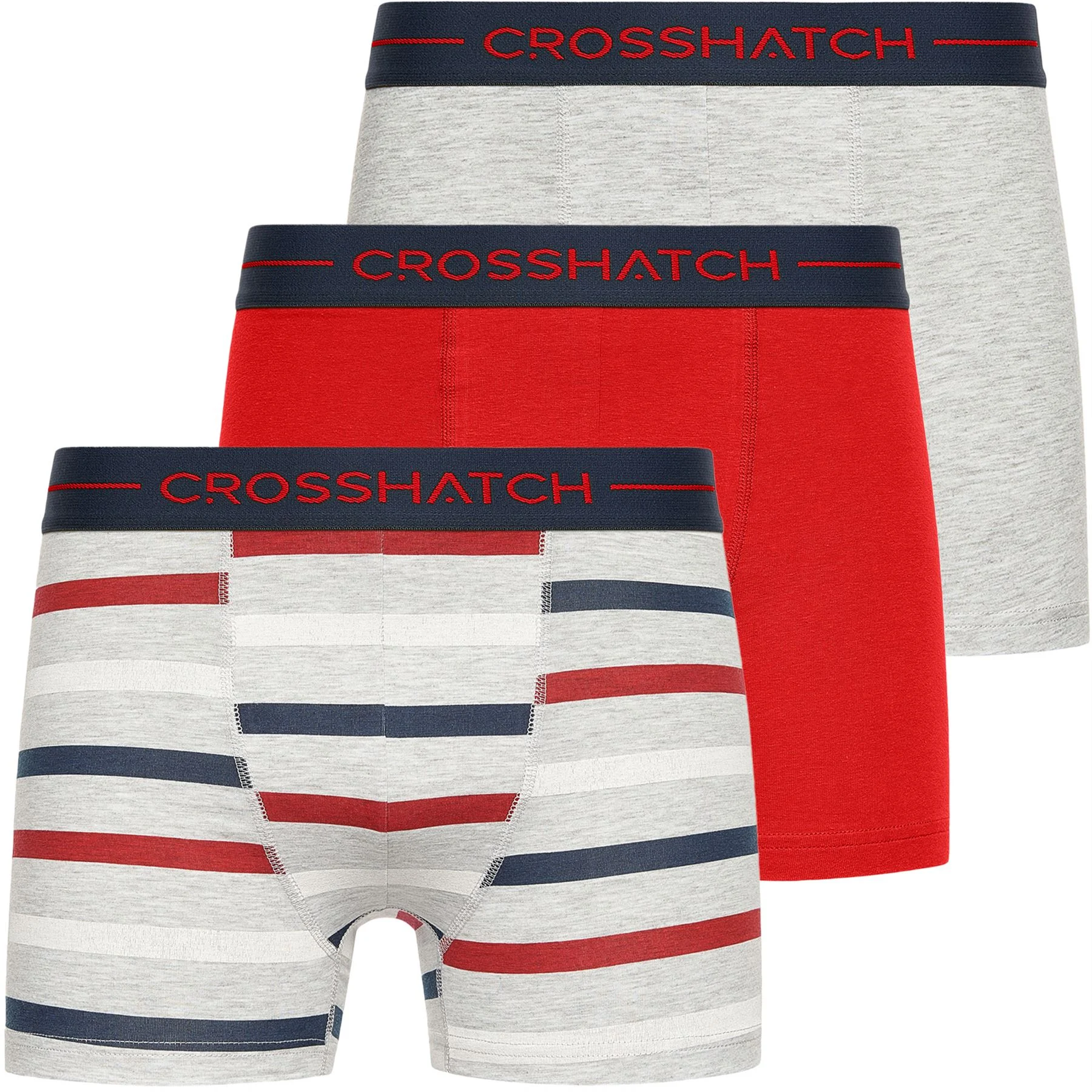 Mens 3 Pack Crosshatch Warbler Boxer Shorts