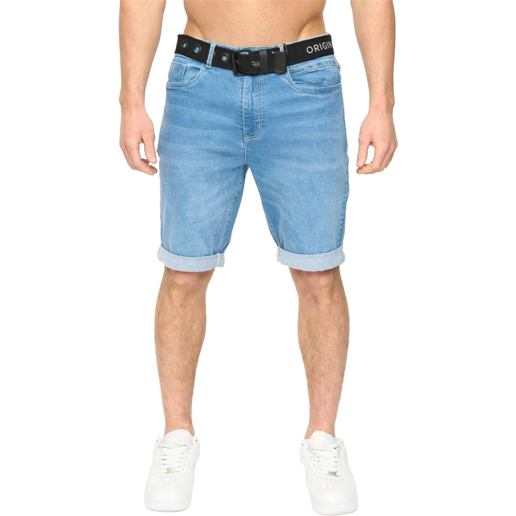 Mens Crosshatch Youlgreeve Stretch Denim Shorts