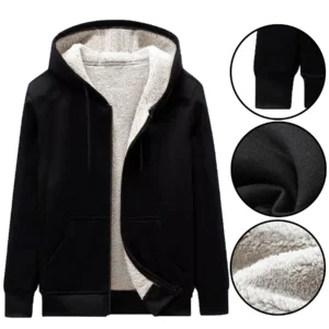 Mens Classic Sherpa Lined Padded Zip Up