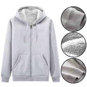 Mens Classic Sherpa Lined Padded Zip Up