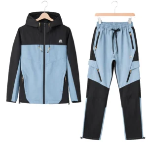 Mens Tracksuits Cargo Zip Up Hooded Tracksuit