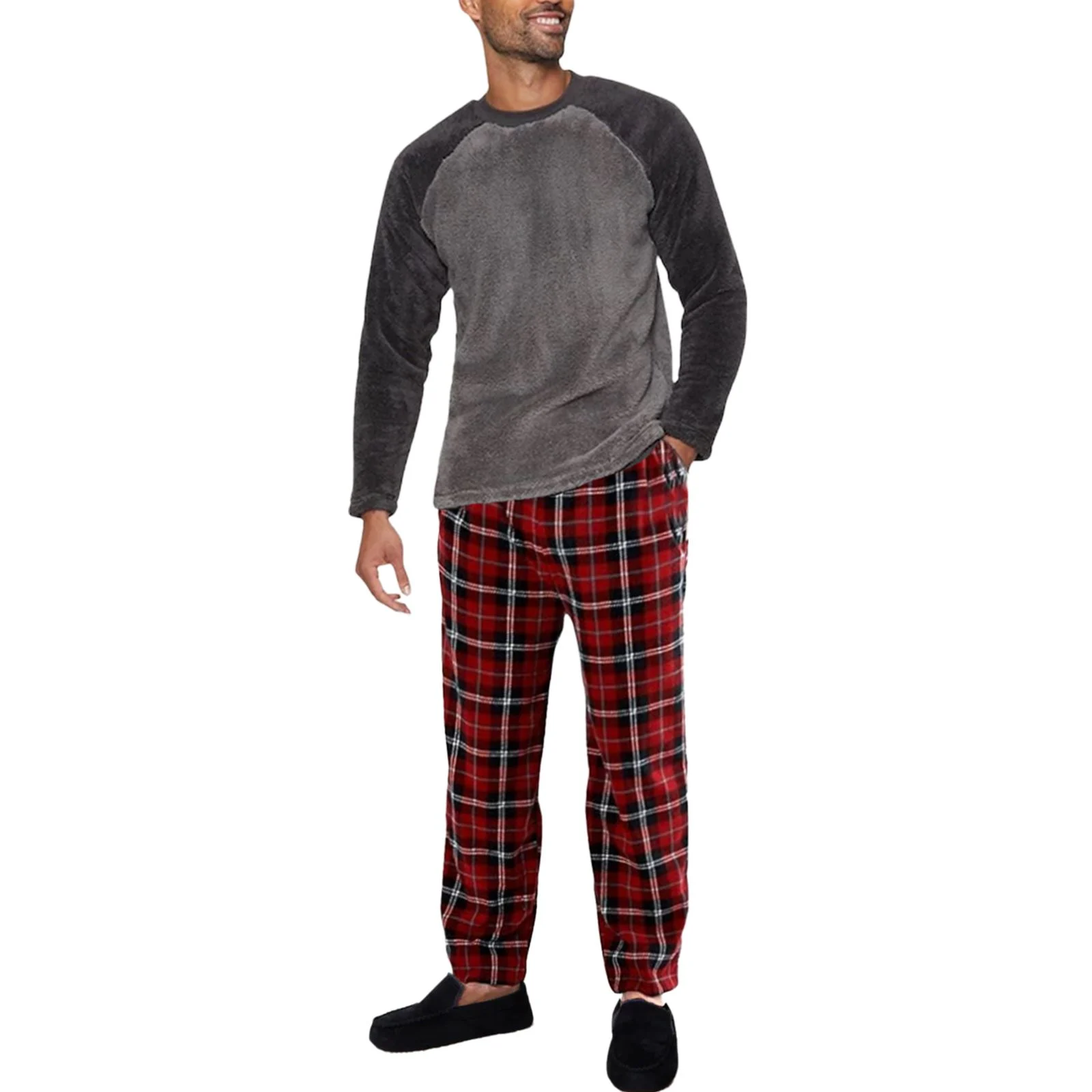Mens Threadbare Cozy Sherpa Lined Lounge Pyjama