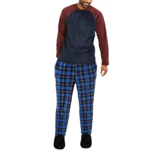 Mens Threadbare Cozy Sherpa Lined Lounge Pyjama