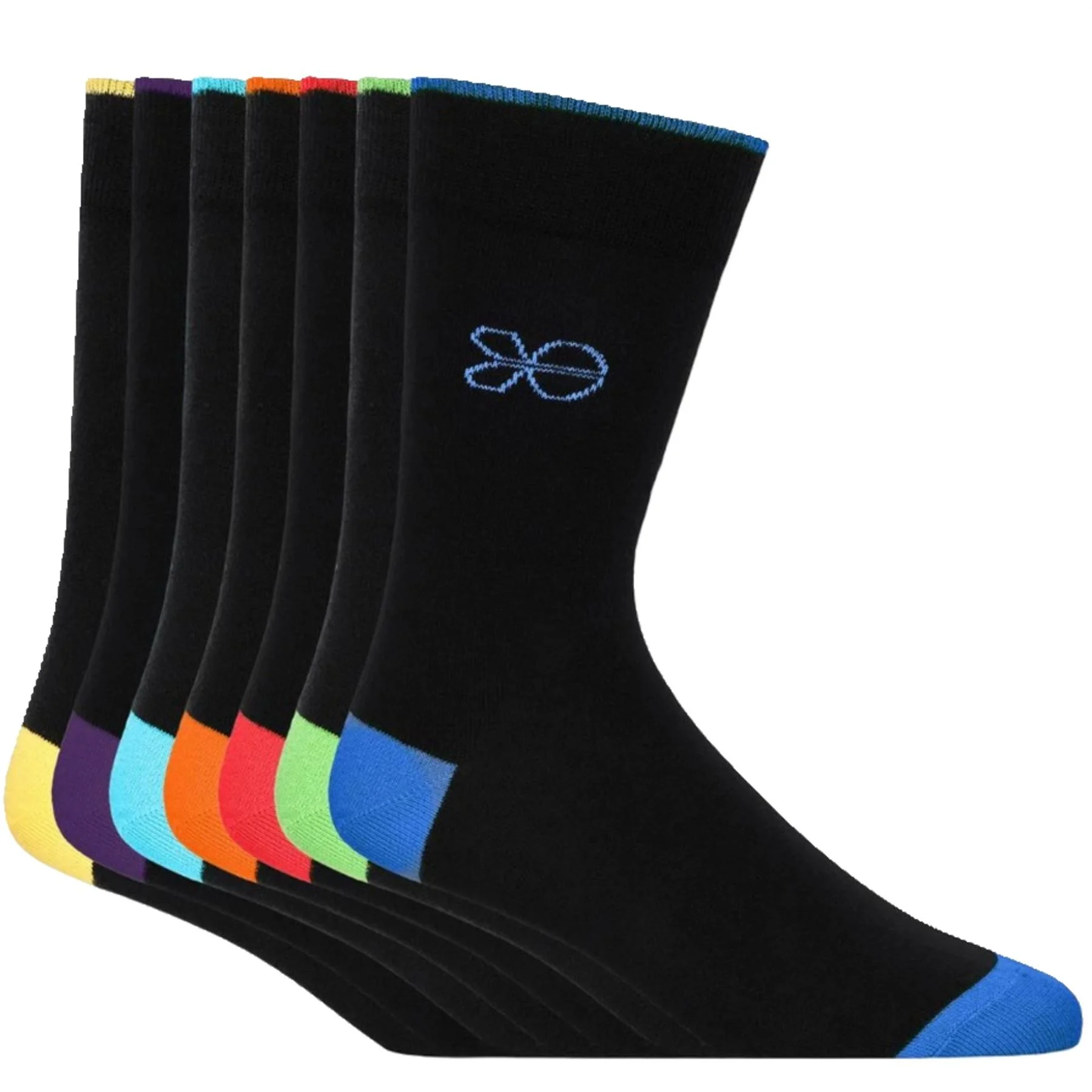 Mens 7 Pack Crosshatch Farrago Socks