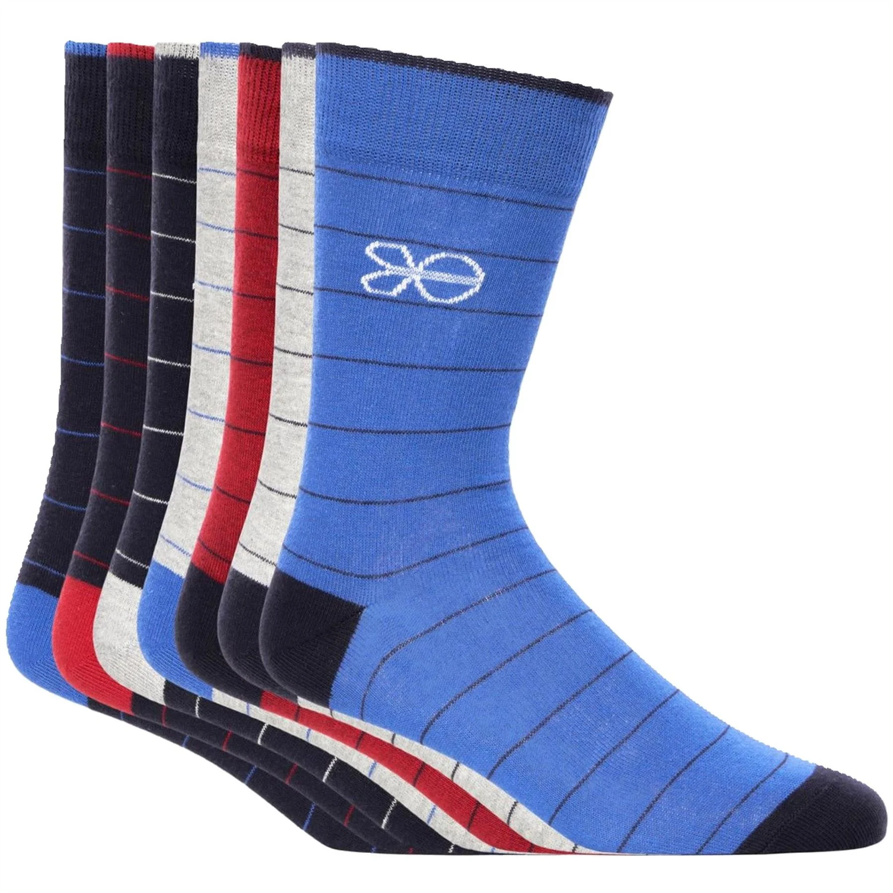 Mens 7 Pack Crosshatch Farrago Socks