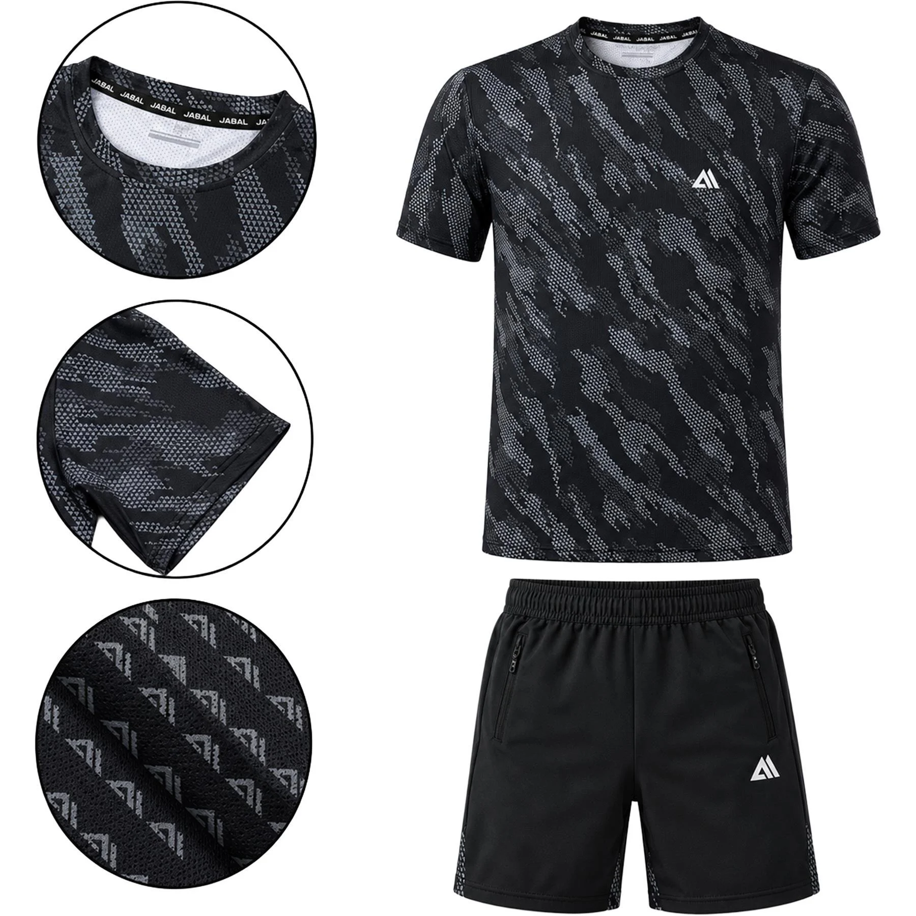Mens JABAL 2-Piece Logo Print Activewear Set