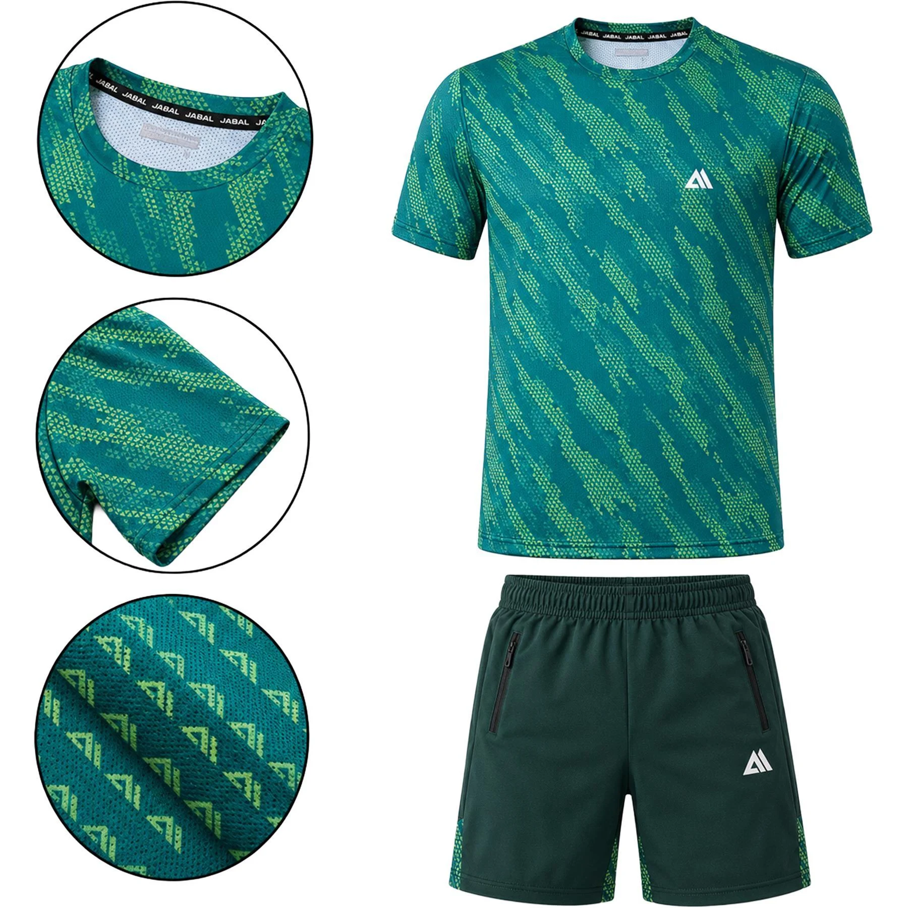 Mens JABAL 2-Piece Logo Print Activewear Set