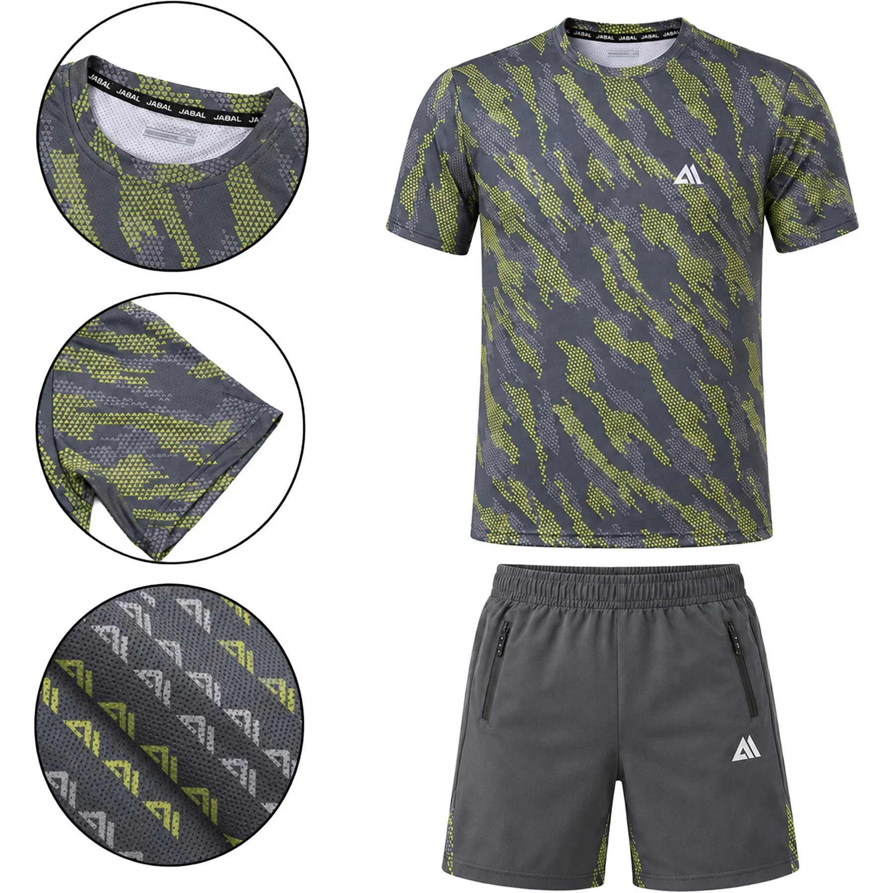 Mens JABAL 2-Piece Logo Print Activewear Set