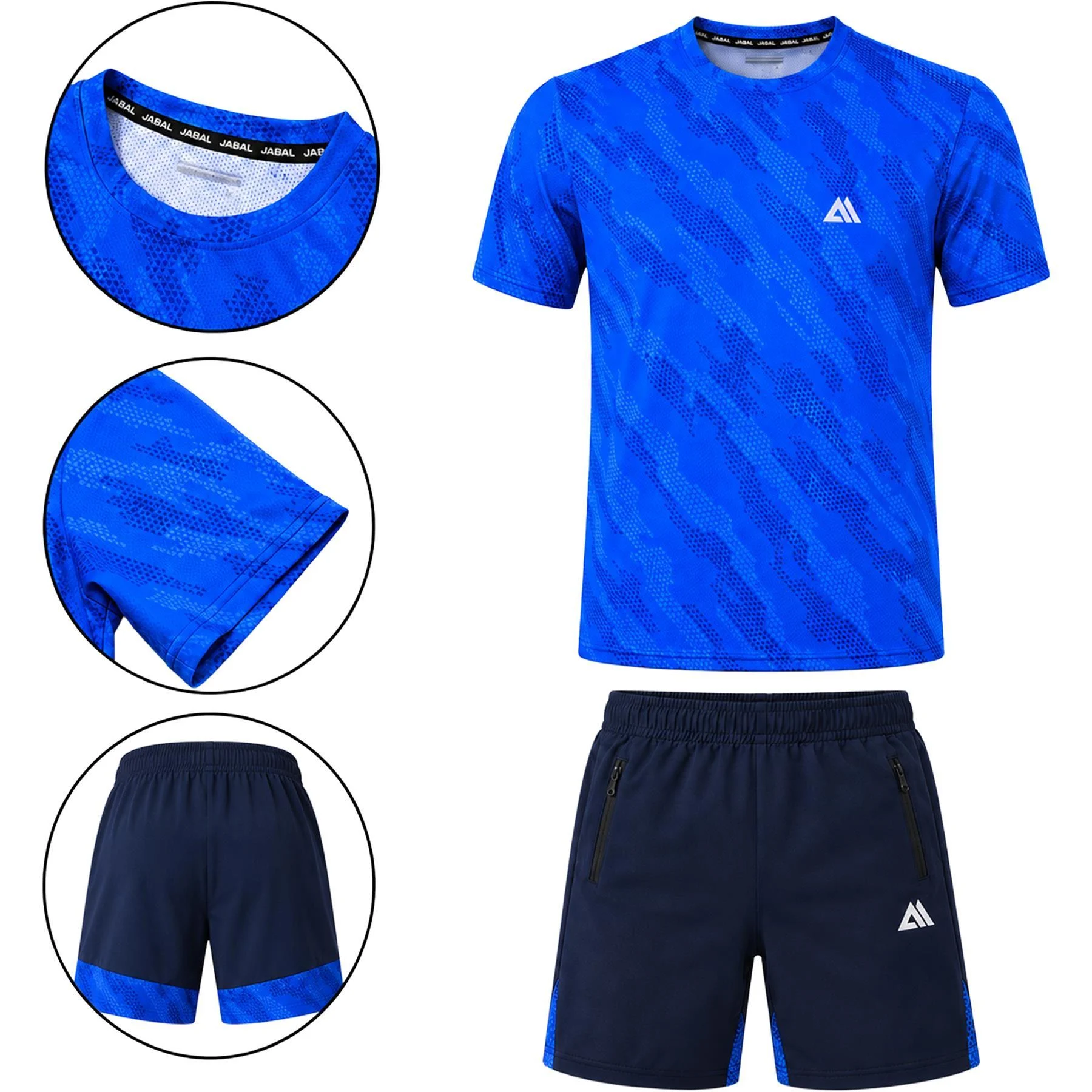 Mens JABAL 2-Piece Logo Print Activewear Set
