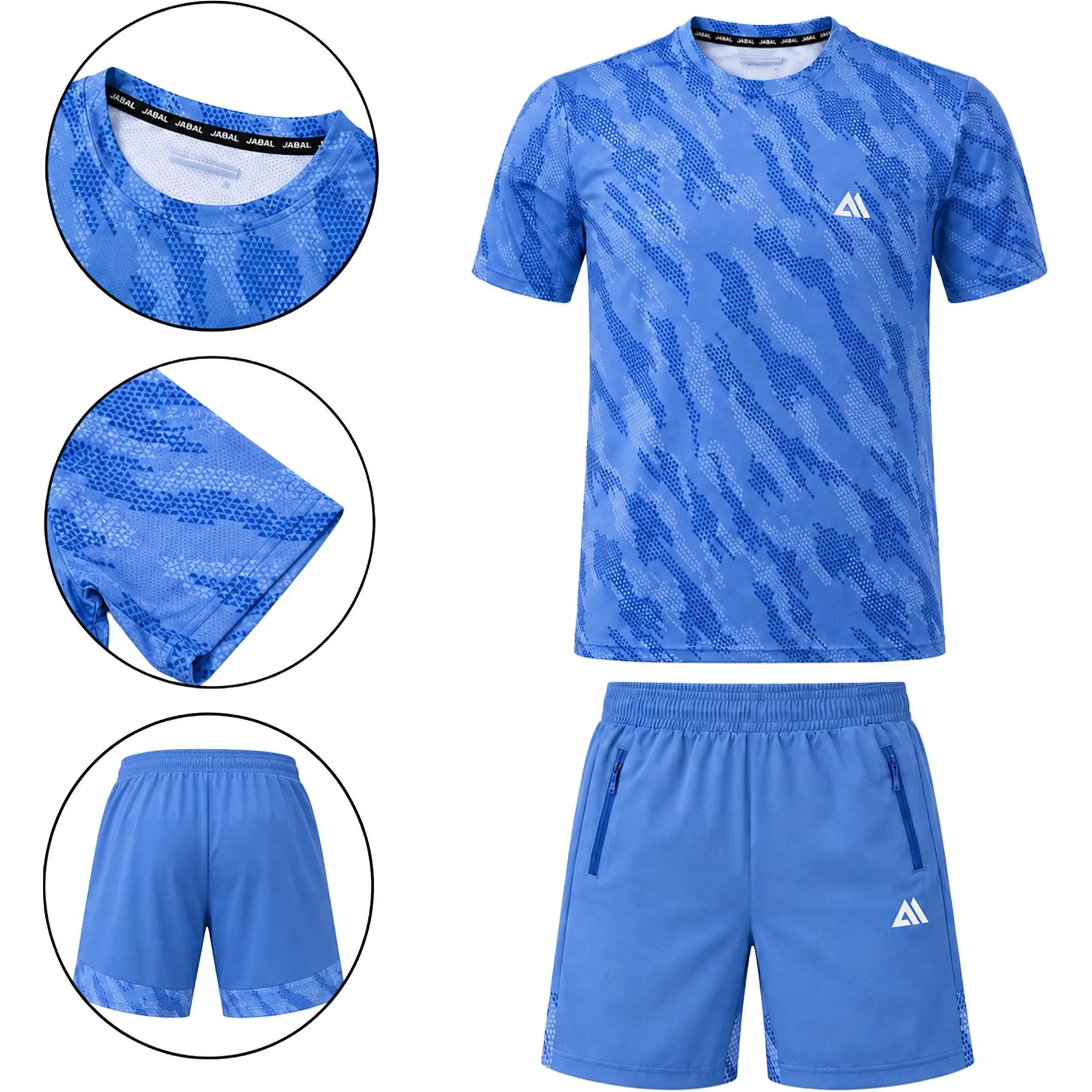 Mens JABAL 2-Piece Logo Print Activewear Set