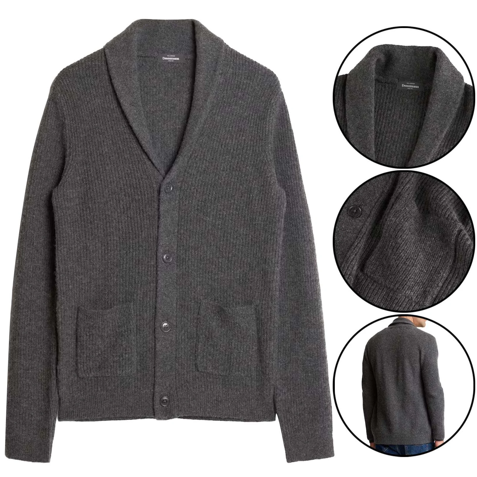 Mens Dressman Knitted Button Up Cardigan