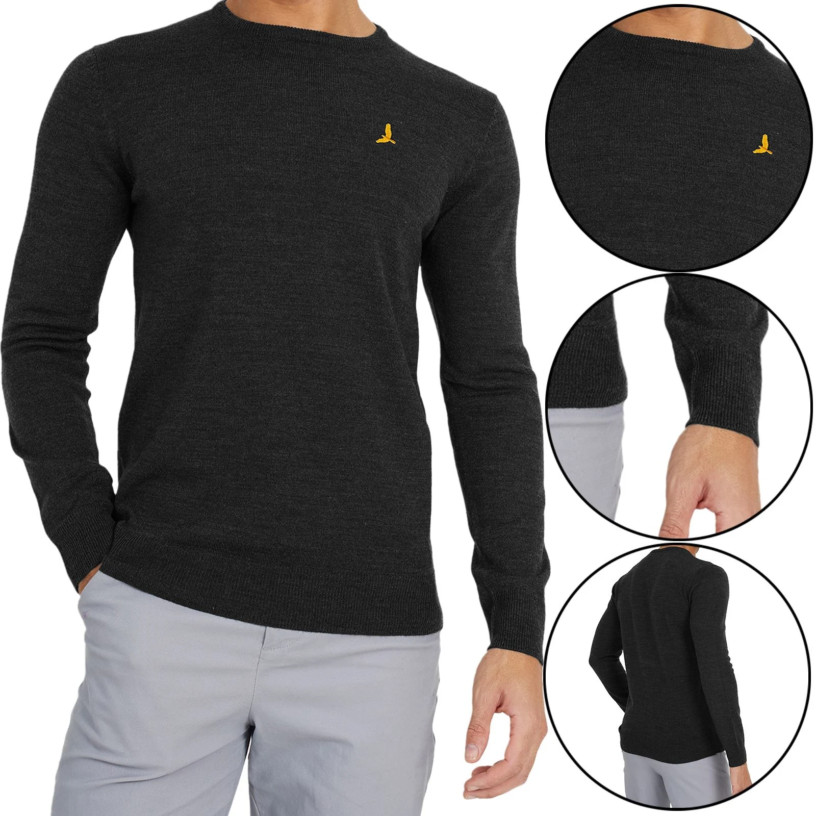 Mens Brave Soul Einstein Knitted Round Neck