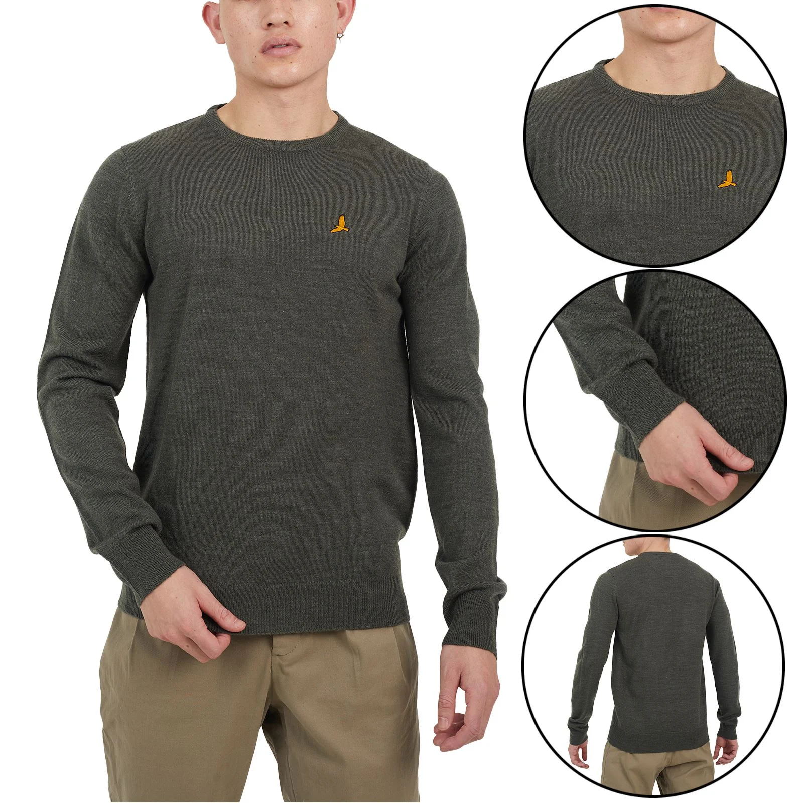 Mens Brave Soul Einstein Knitted Round Neck