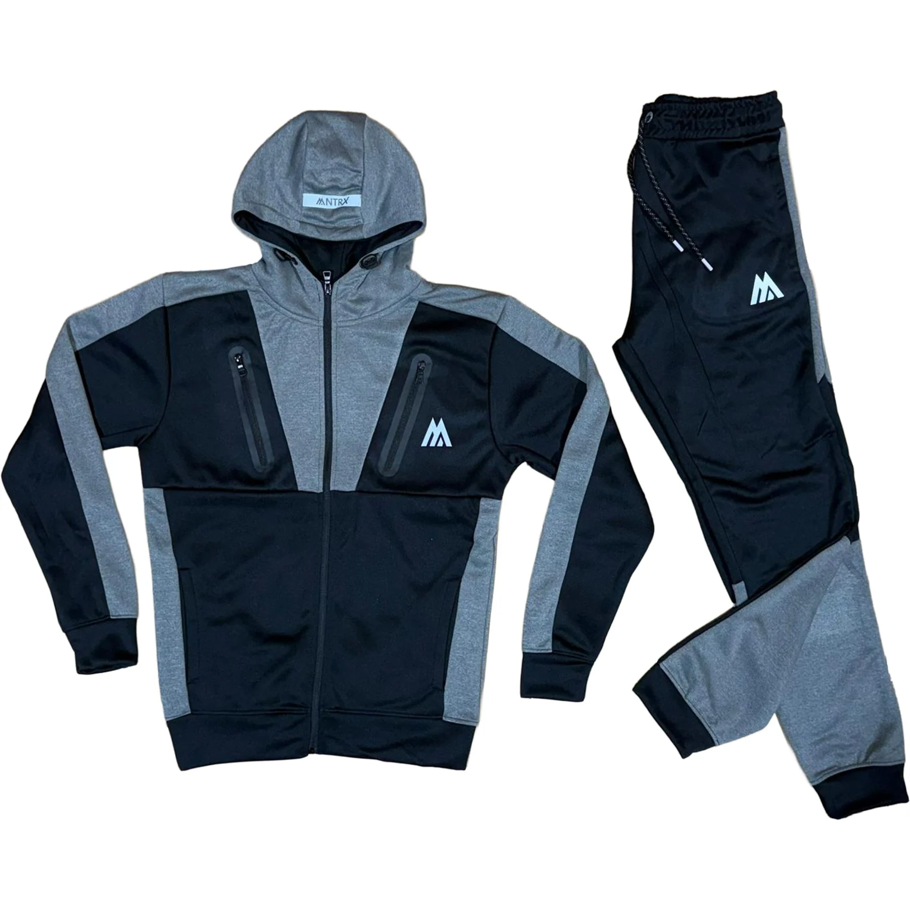 Mens 001 Stretch Hooded Tracksuit Set