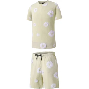Mens 2 Piece Floral Stretch Short Set