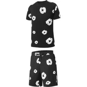 Mens 2 Piece Floral Stretch Short Set