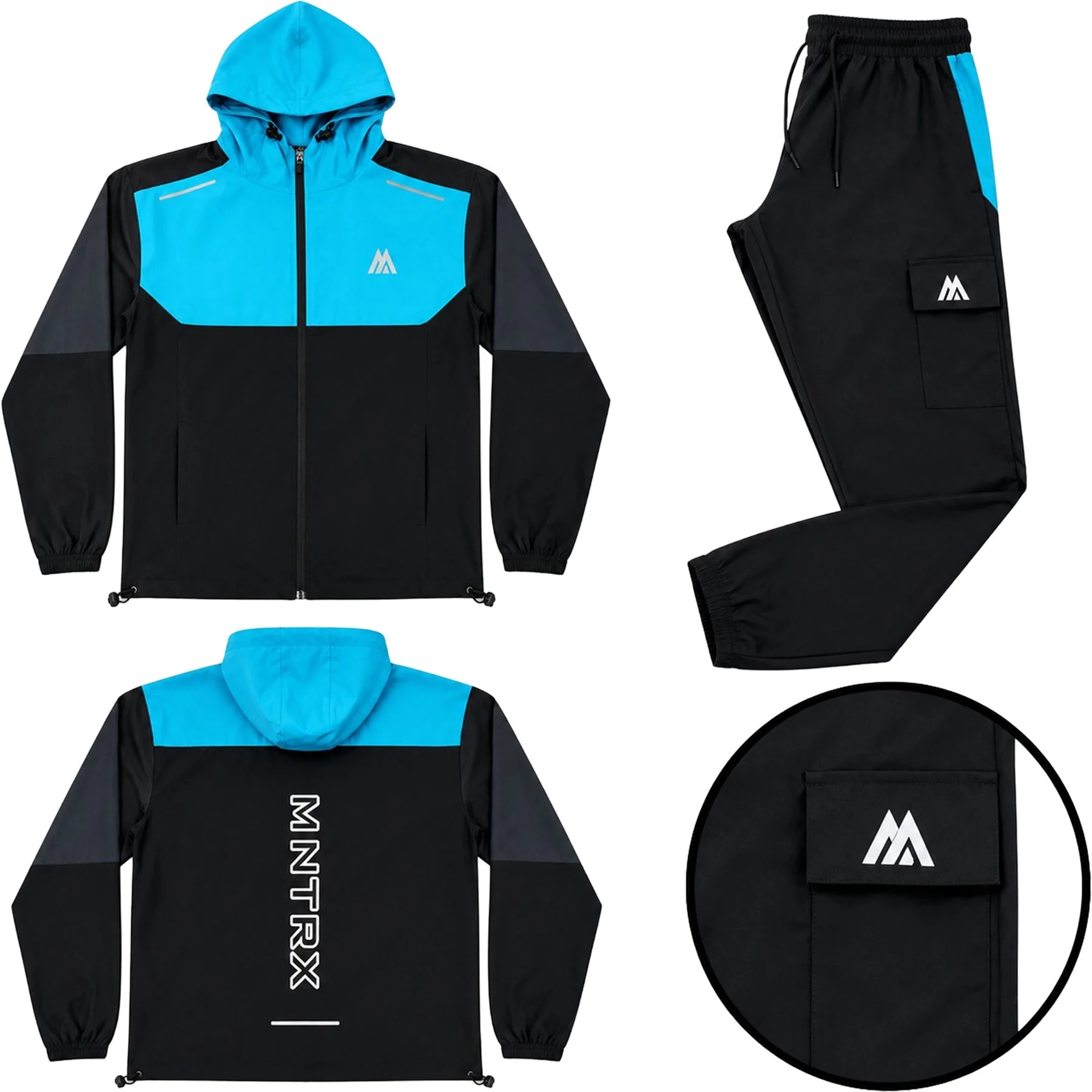 Mens MNTRX 119 Cargo Zip Up Hooded