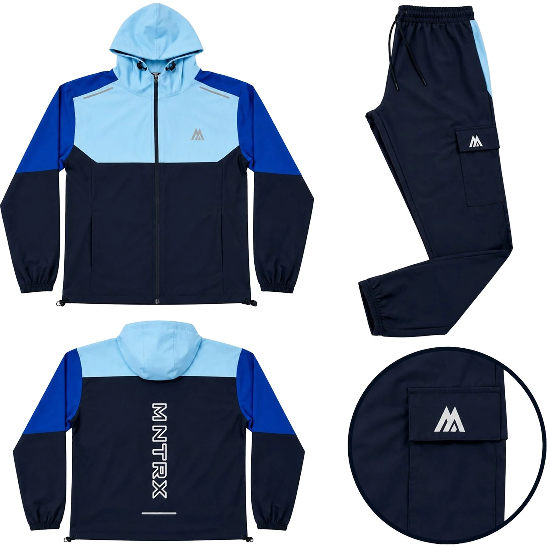 Mens MNTRX 119 Cargo Zip Up Hooded