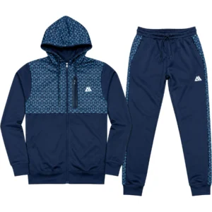 Mens Jabal Geometric Stretch Hooded Tracksuit Set
