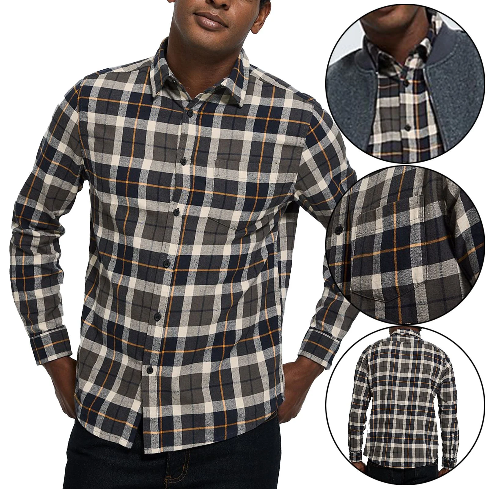 Mens Check Shirt Flannel