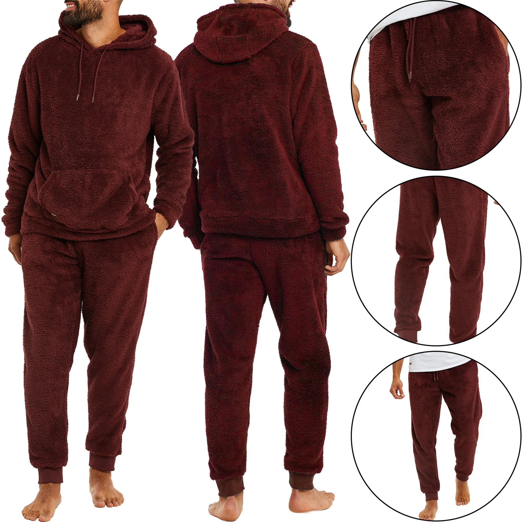 Mens Threadbare Hooded Sherpa Lined Lounge Tracksuit