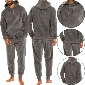 Mens Threadbare Hooded Sherpa Lined Lounge Tracksuit