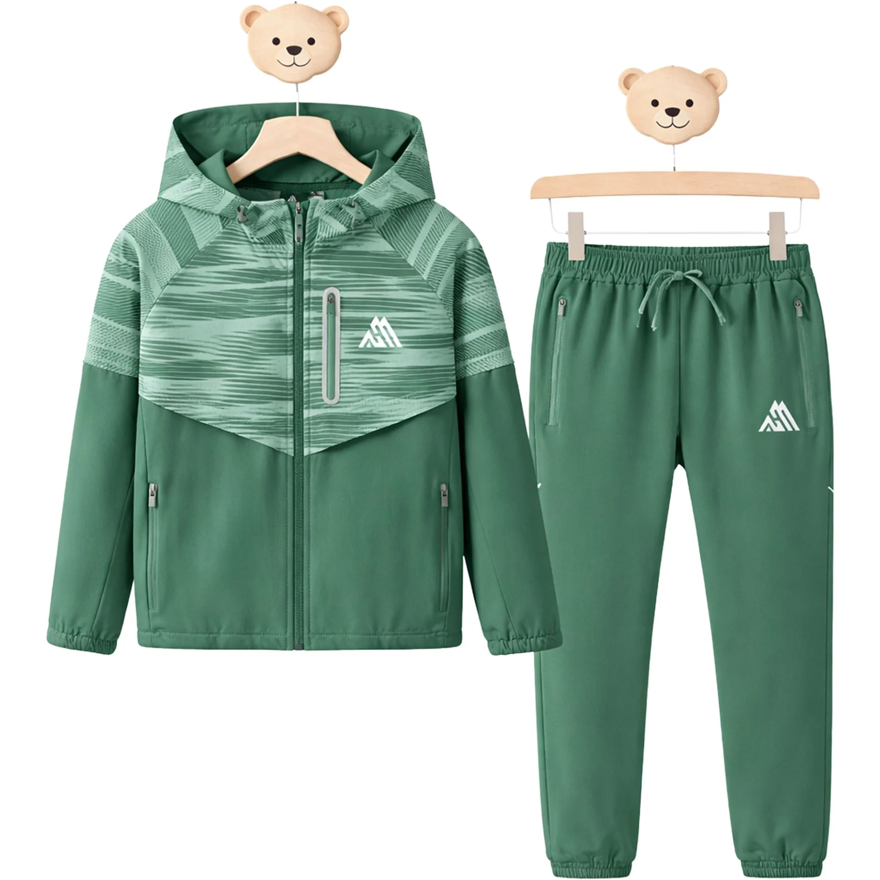 Boys 9303 Stretch Hooded Tracksuit Set
