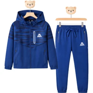 Boys 9303 Stretch Hooded Tracksuit Set