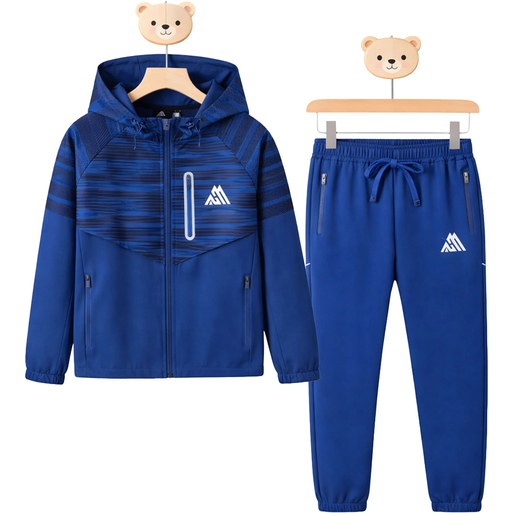 Boys 9303 Stretch Hooded Tracksuit Set