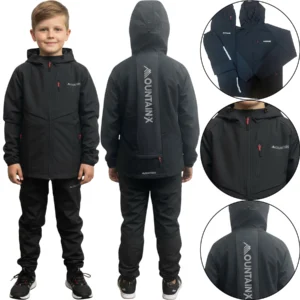 Boys Mountain Stretch Hooded Tracksuit Set