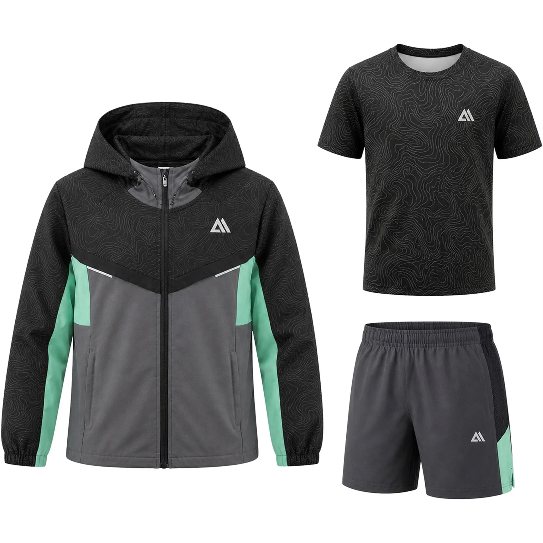 Boys 3 Piece Jabal Spiral Stretch Short