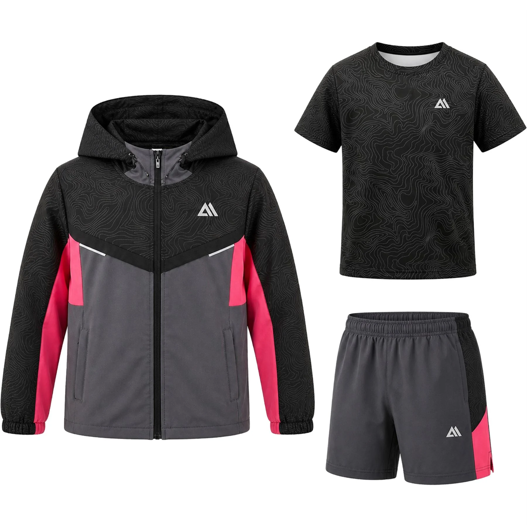 Boys 3 Piece Jabal Spiral Stretch Short