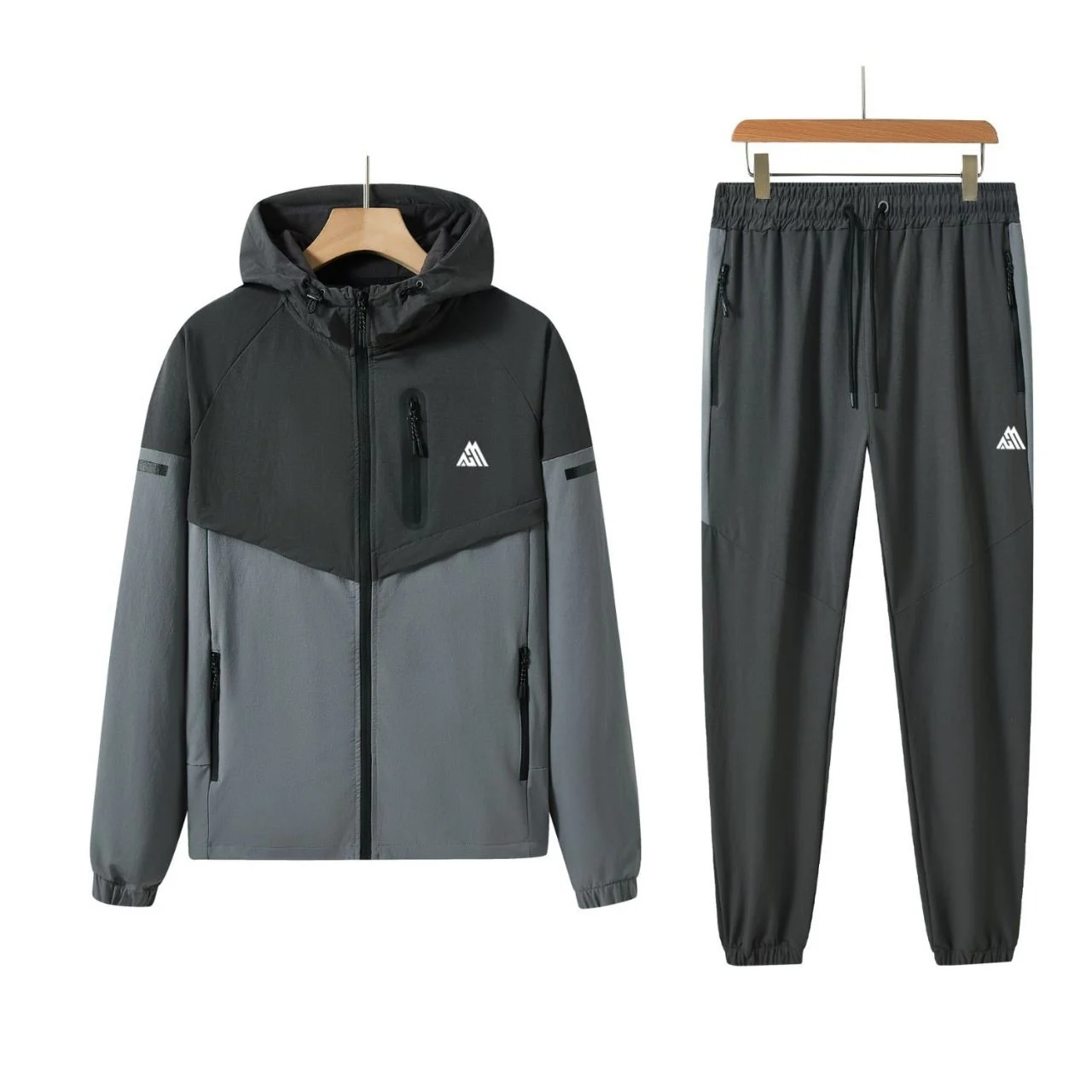 Boys Tech Stretch Hooded Tracksuit Set