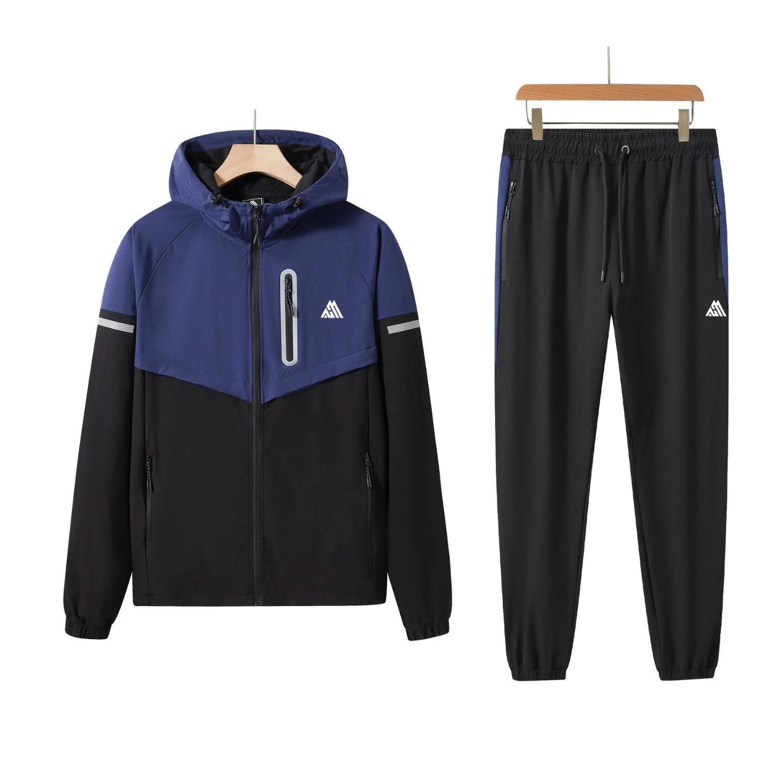 Boys Tech Stretch Hooded Tracksuit Set