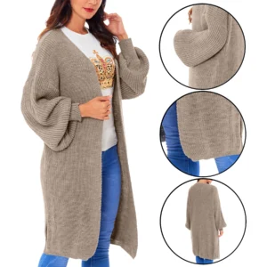 Womens Balloon Knitted Cardigan