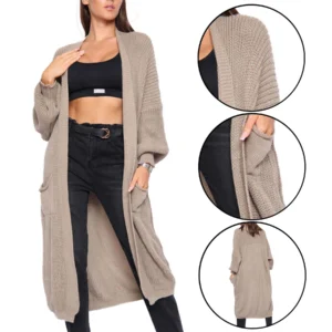 Womens Balloon Knitted Cardigan