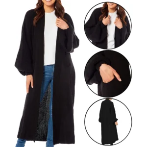 Womens Balloon Knitted Cardigan