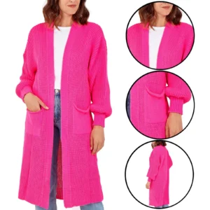 Womens Balloon Knitted Cardigan