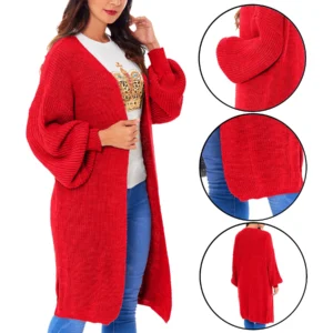 Womens Balloon Knitted Cardigan