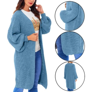 Womens Balloon Knitted Cardigan