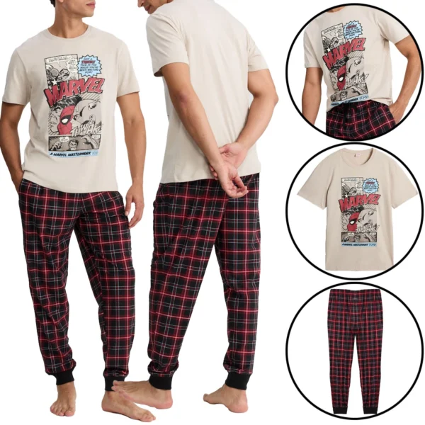 Mens Lounge Pyjama Set Marvel