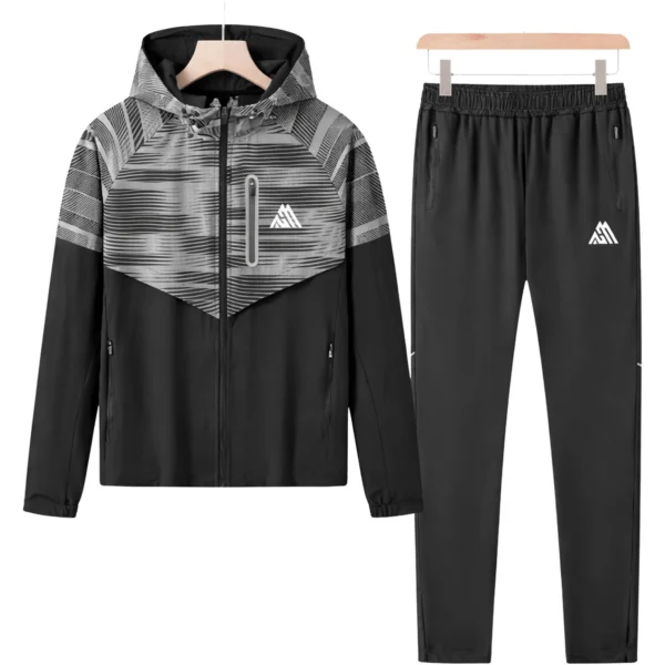 Mens 9303 Stretch Hooded Tracksuit Set