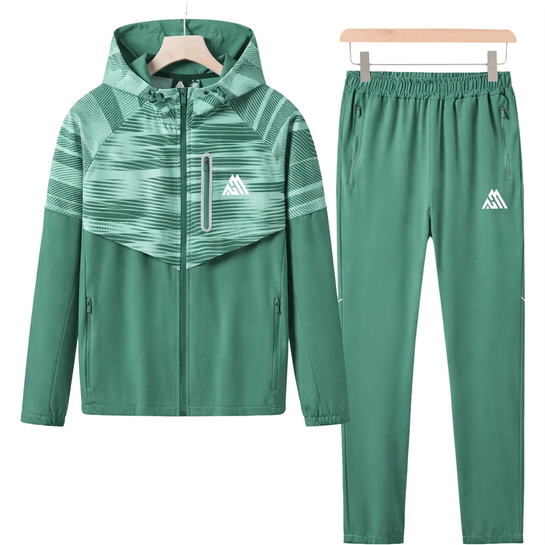 Mens 9303 Stretch Hooded Tracksuit Set