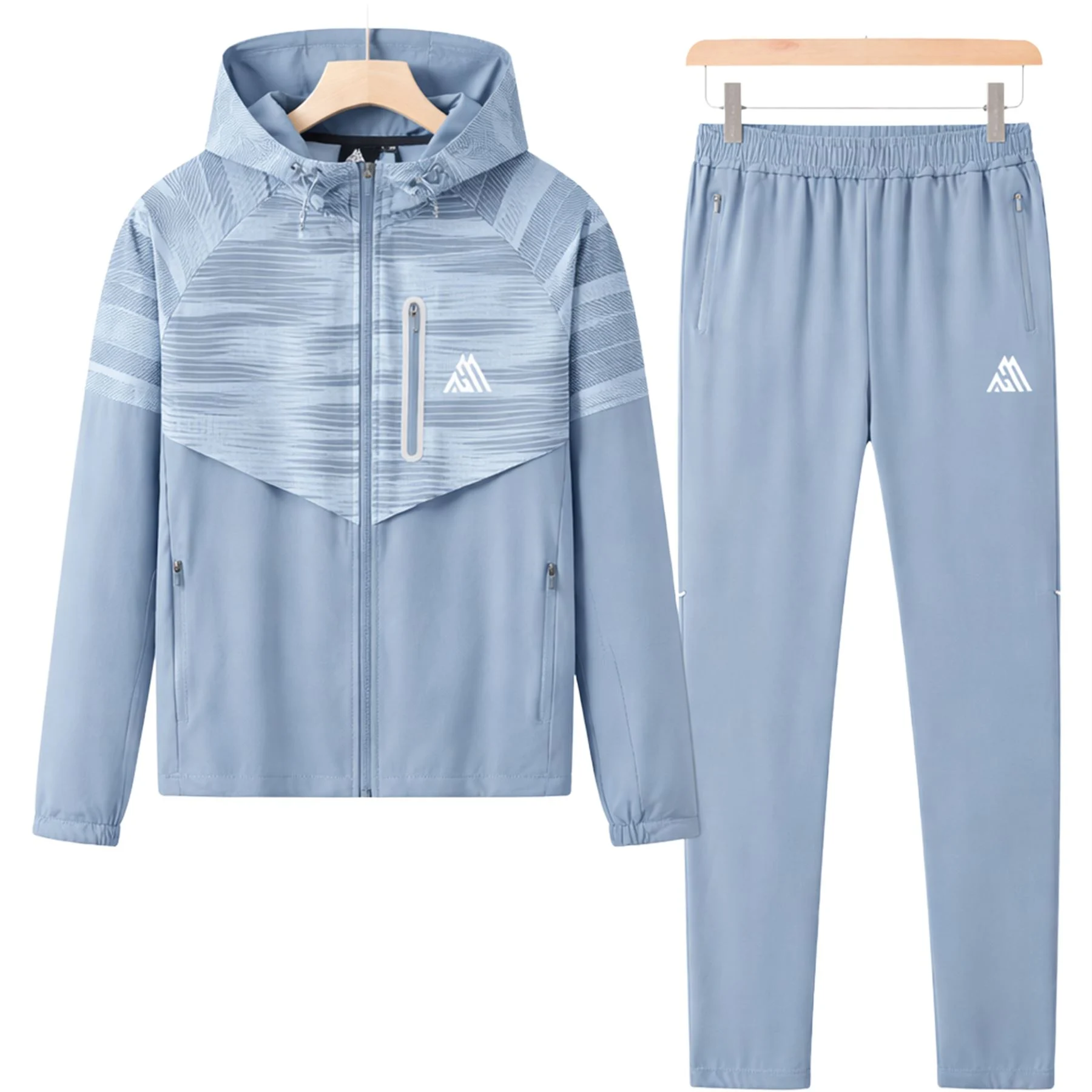 Mens 9303 Stretch Hooded Tracksuit Set