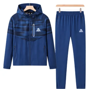 Mens 9303 Stretch Hooded Tracksuit Set