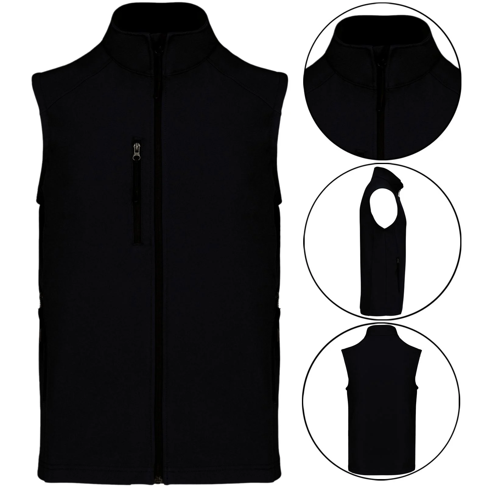 Mens Kariban Gilet Fleece Lined Soft Shell