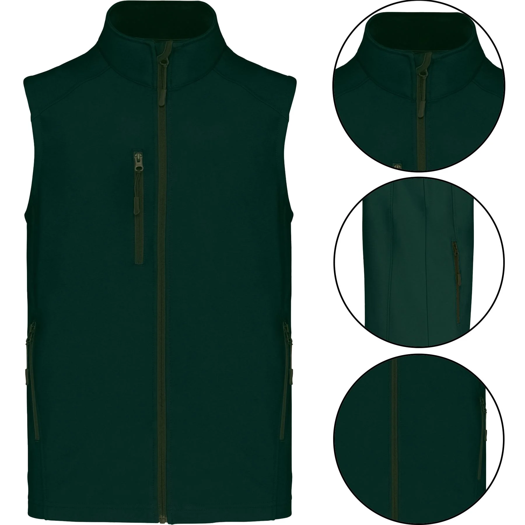 Mens Kariban Gilet Fleece Lined Soft Shell