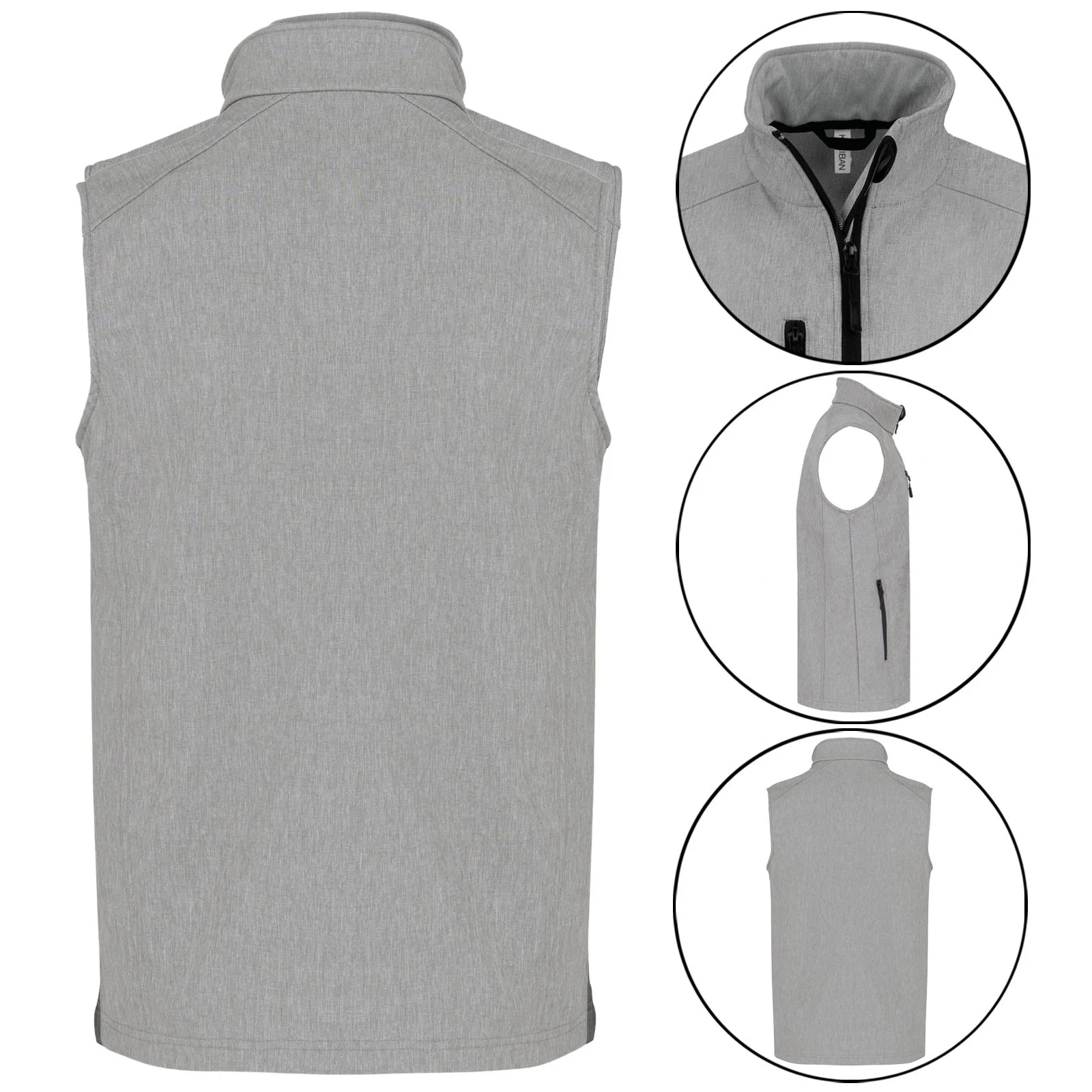 Mens Kariban Gilet Fleece Lined Soft Shell